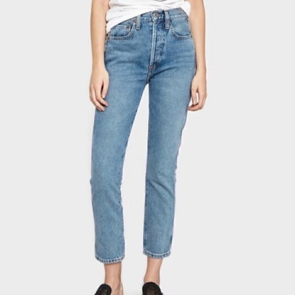 Re/Done Originals Double Needle Crop Jean Lt Vain 25